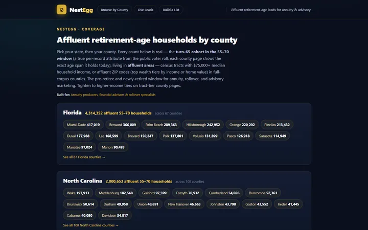 State and county browser